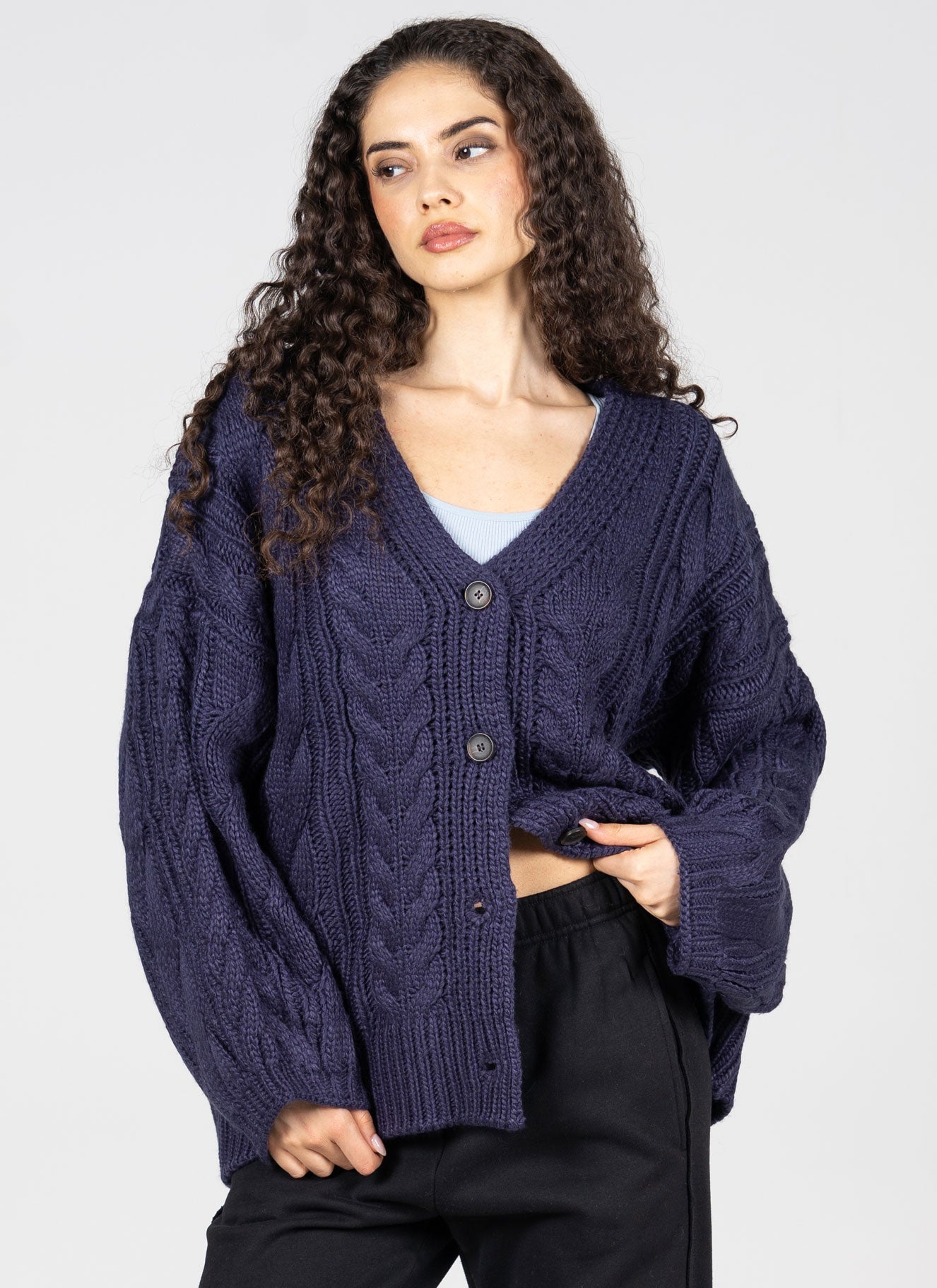 Chunky Cable Knit Cardigan – Buy C'est Moi - Canada