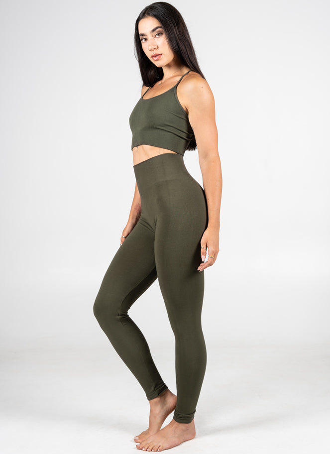 Rib High Waisted Legging