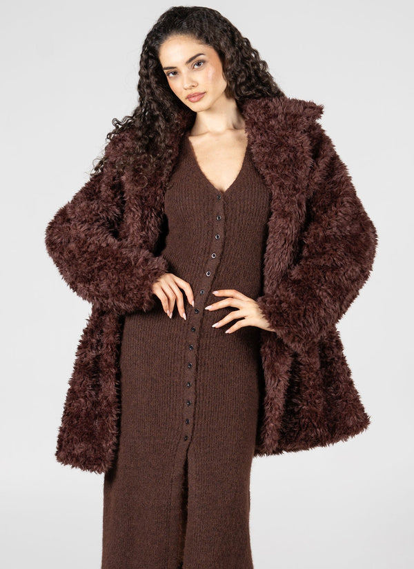 Relaxed Teddy Overcoat