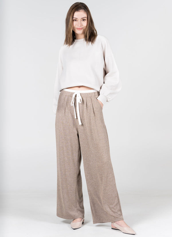 Double Waist Ultra Soft Tie Front Pant