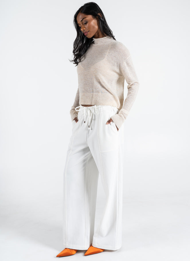 Wide Leg Tie Front Pant