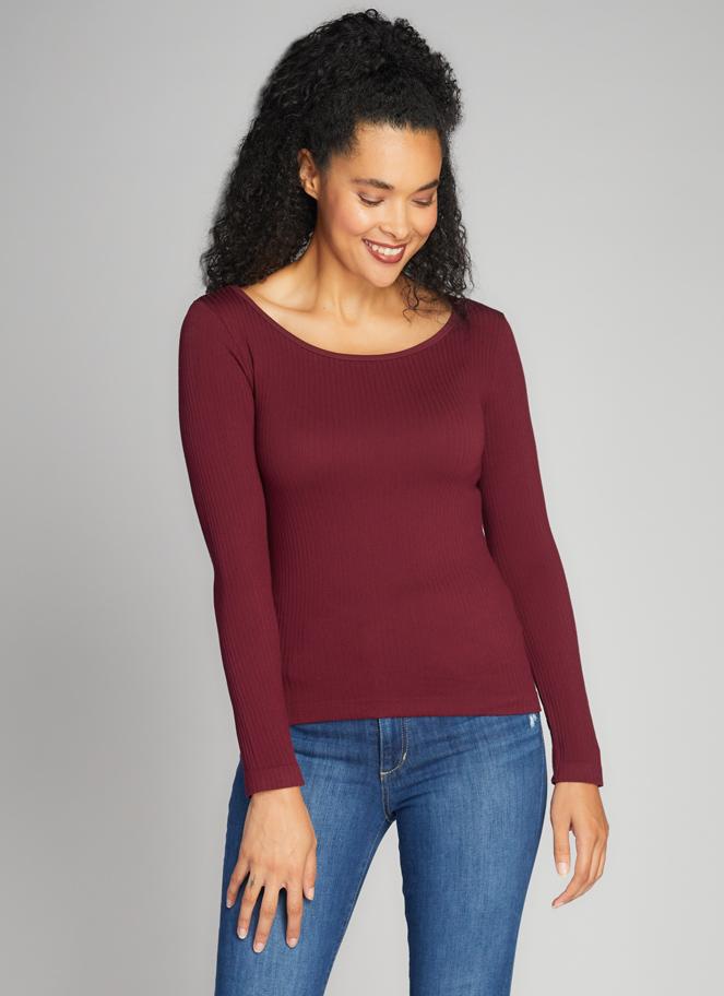 Seamless Rib Crew Neck Top