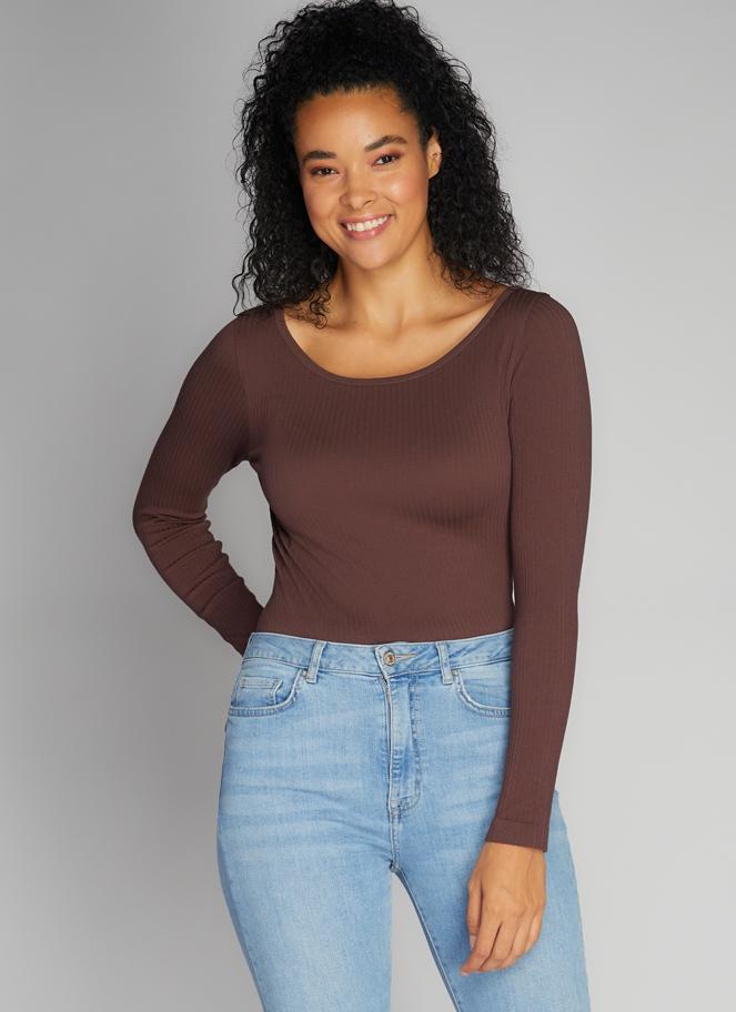 Seamless Rib Crew Neck Top