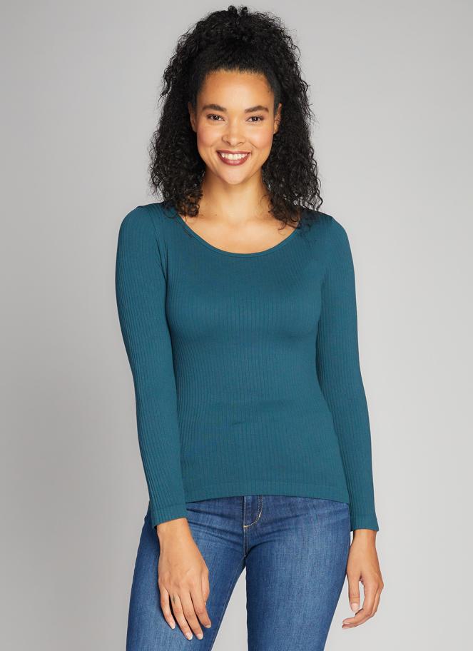 Seamless Rib Crew Neck Top