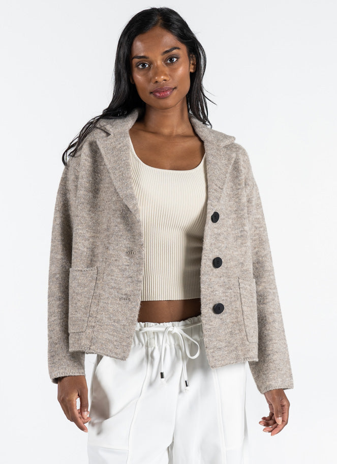 Crop Sweater Blazer