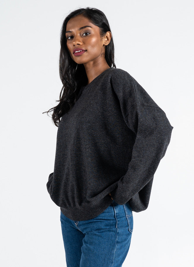 Relaxed Fit Light Weight Crew Neck Sweater