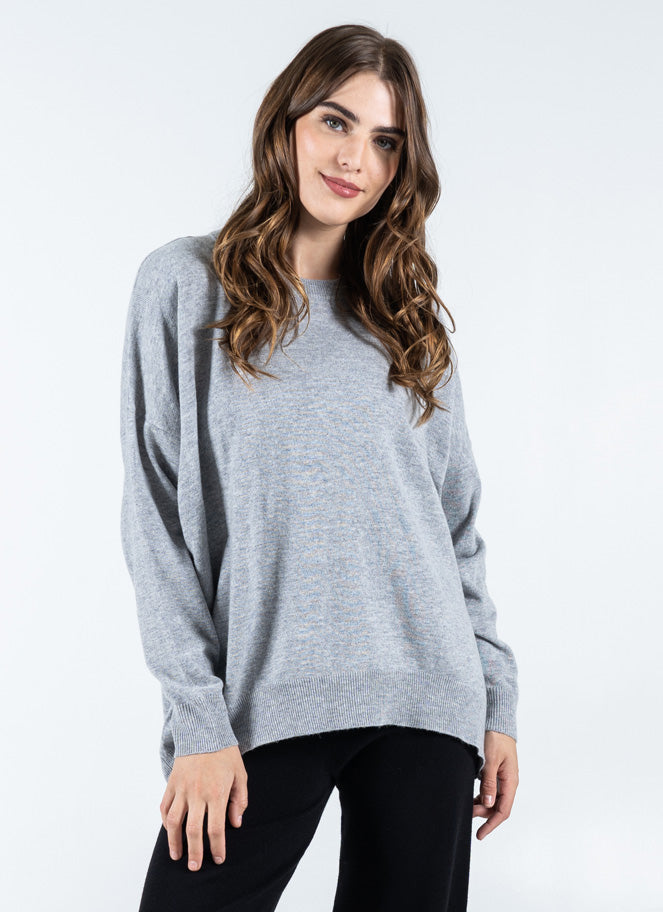 Relaxed Fit Light Weight Crew Neck Sweater