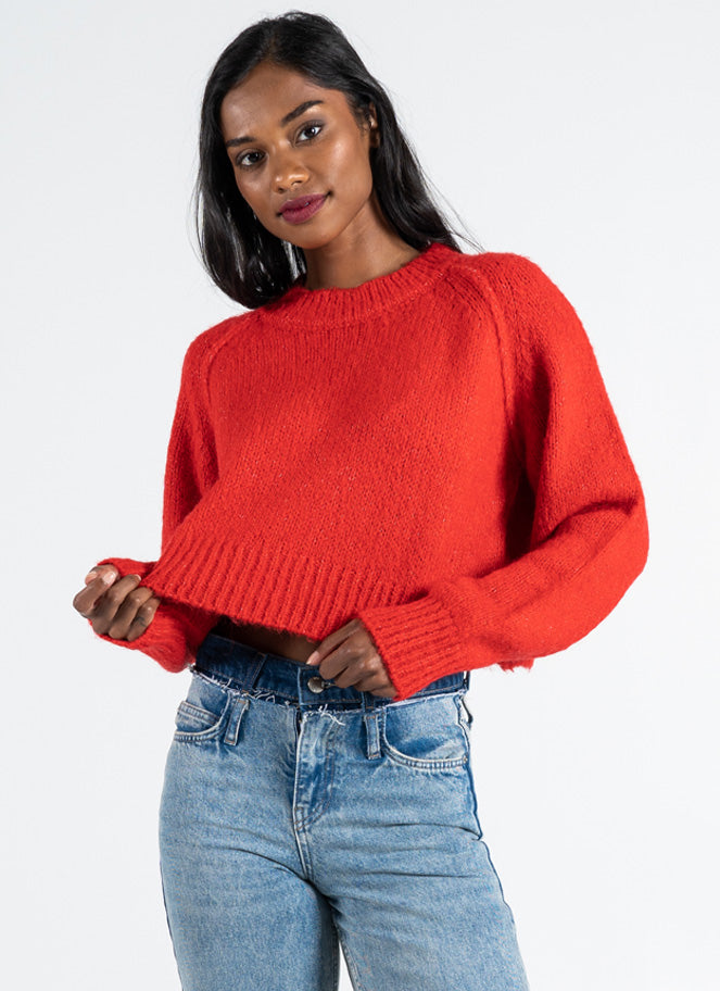 Crop Crew Neck Sweater