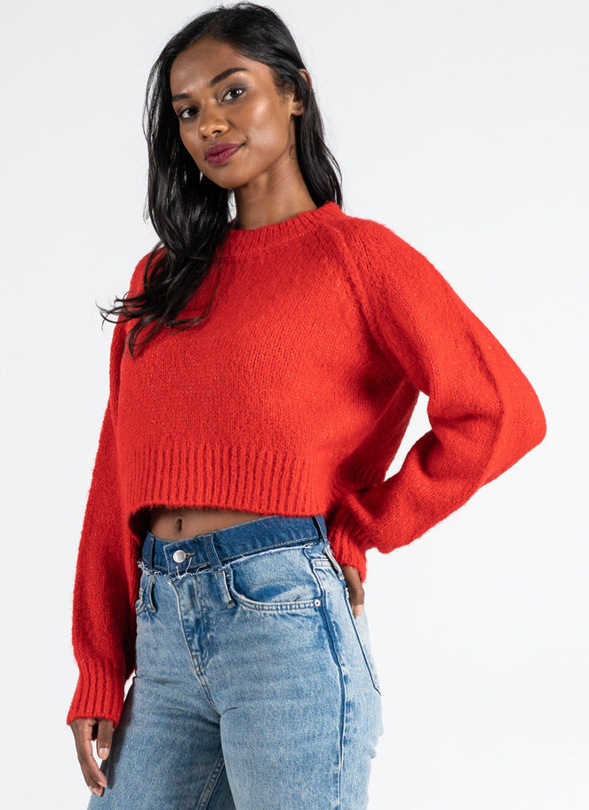 Crop Crew Neck Sweater