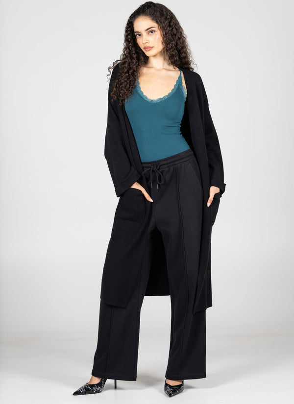Viscose Blend Knit Long Cardigan