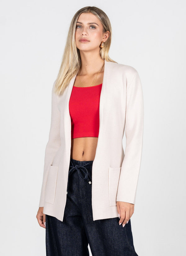 Viscose Blend Knit Belted Cardigan