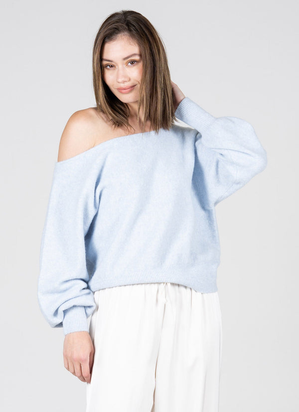 Drape Shoulder Sweater
