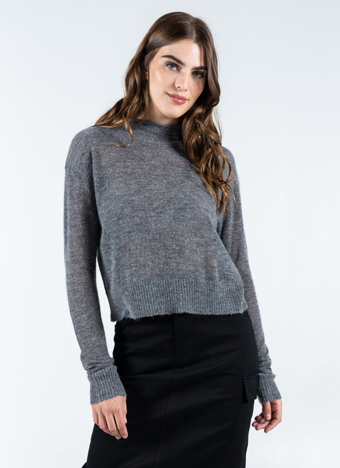 Light Weight Knit Mock Neck Top