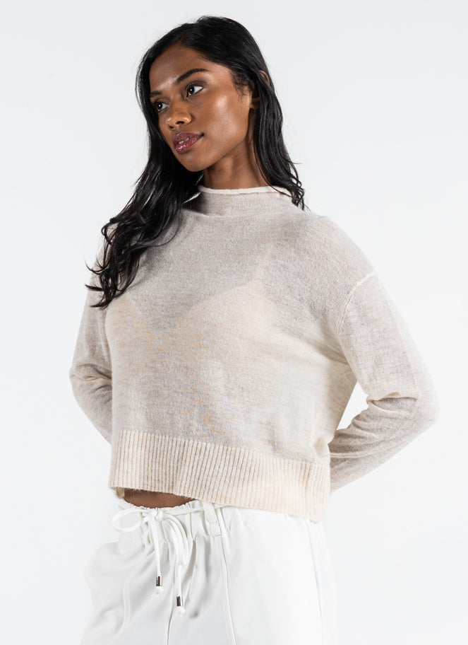 Light Weight Knit Mock Neck Top