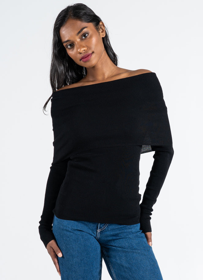 Knit Off Shoulder Top