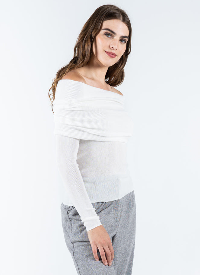 Knit Off Shoulder Top