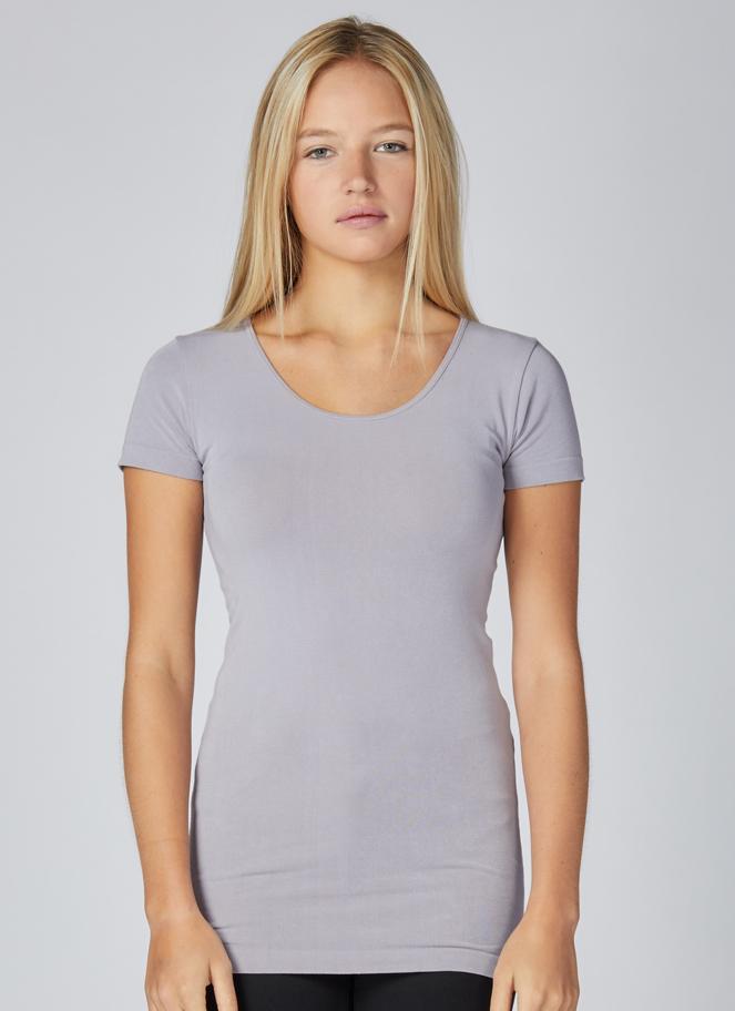 Bamboo S/S Scoop Neck Top