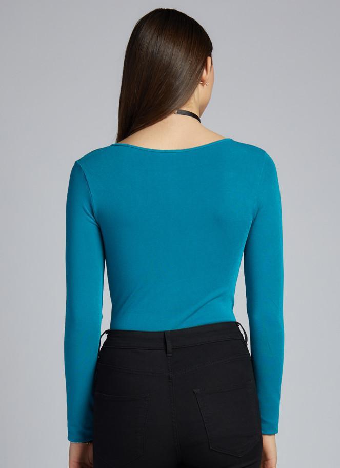 Bamboo V-Neck Long Sleeve Top