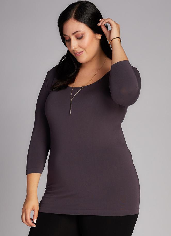 Bamboo Plus Size 3/4 Sleeve Top