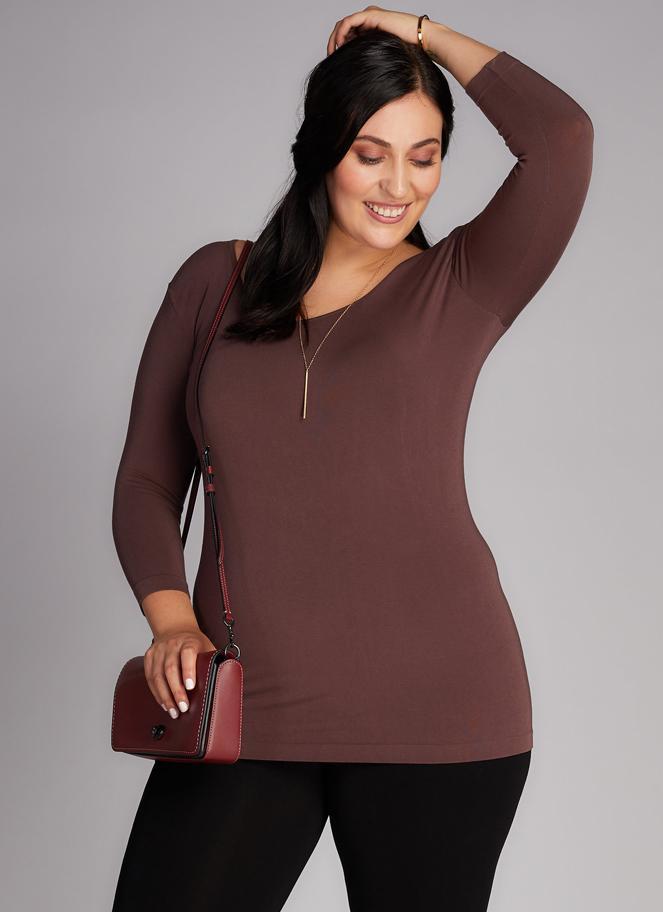 Bamboo Plus Size 3/4 Sleeve Top