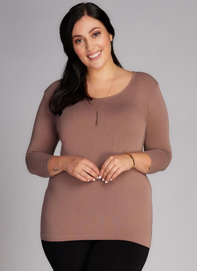 Bamboo Plus Size 3/4 Sleeve Top