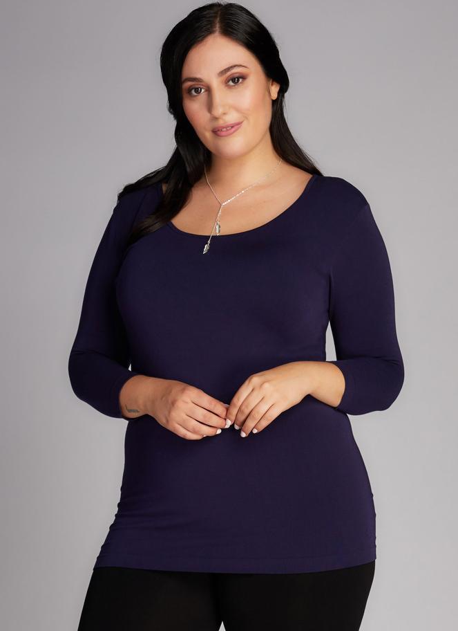 Bamboo Plus Size 3/4 Sleeve Top