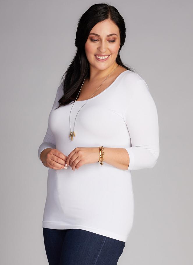 Bamboo Plus Size 3/4 Sleeve Top