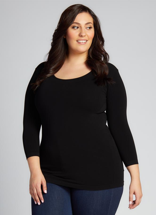 Bamboo Plus Size 3/4 Sleeve Top