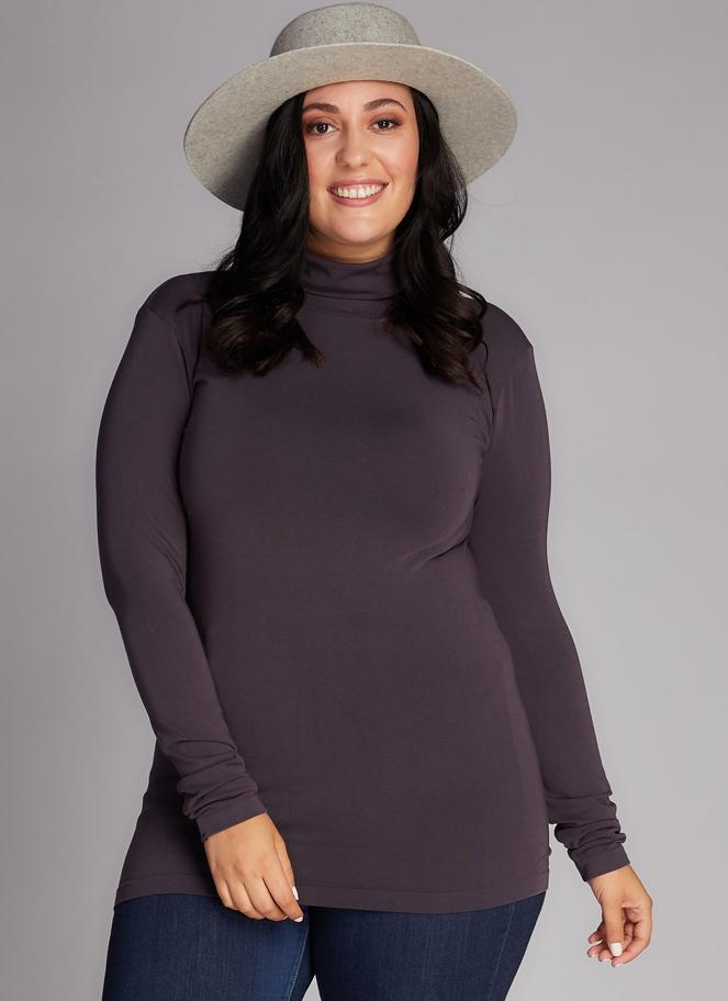 Bamboo Plus Size Turtleneck Top
