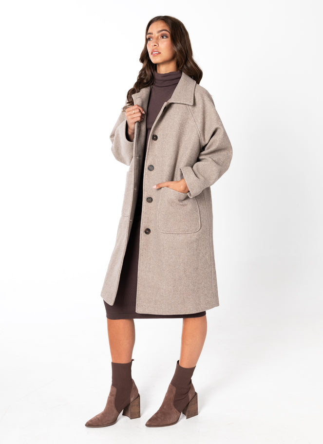 Relaxed Straight Overcoat