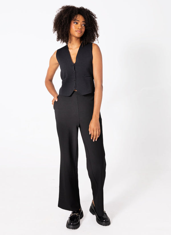 Wide Leg Pull On Pant