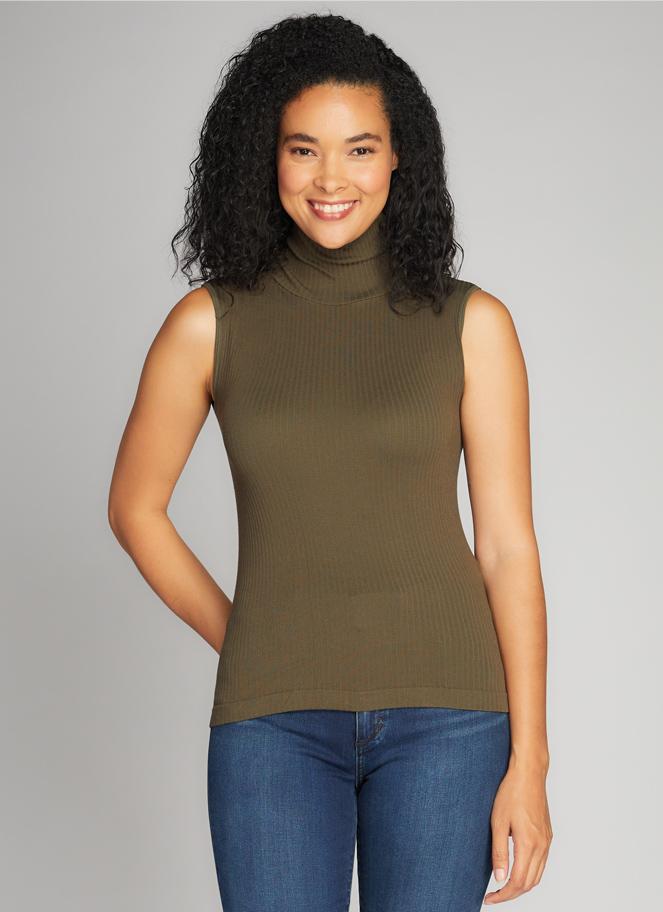 Seamless Rib S/Less TN Top
