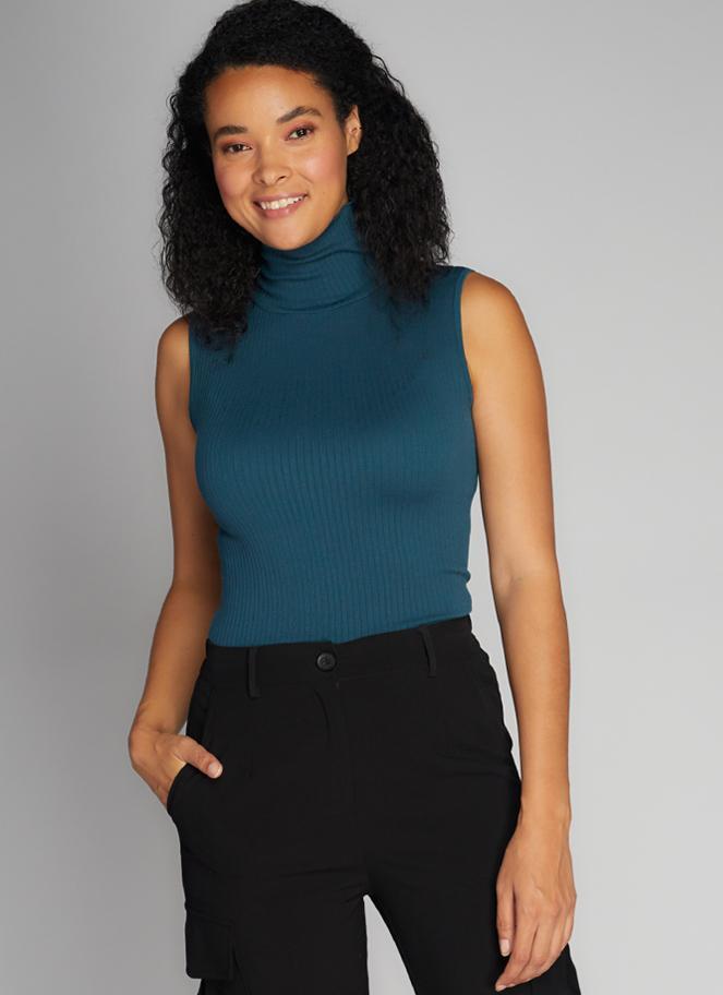 Seamless Rib S/Less TN Top