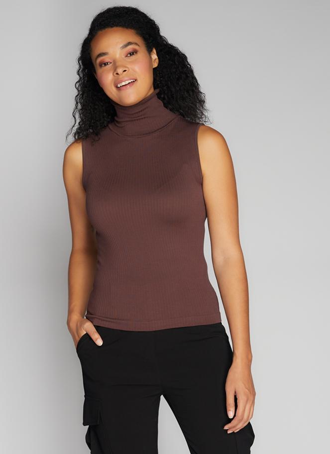 Seamless Rib S/Less TN Top