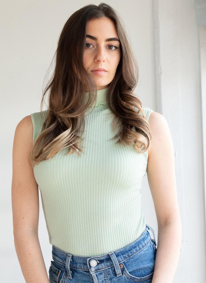 Seamless Rib S/Less TN Top