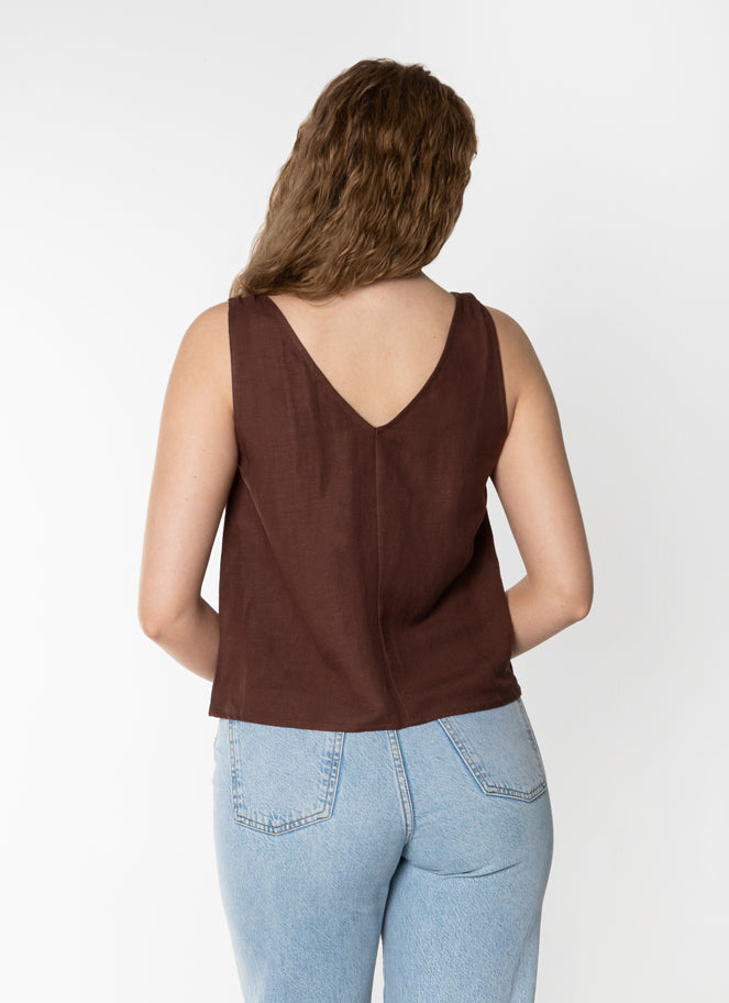 Linen S/Less Top